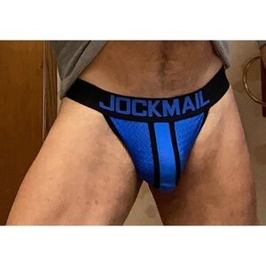 Jockmail, jockstrap, blue , medium